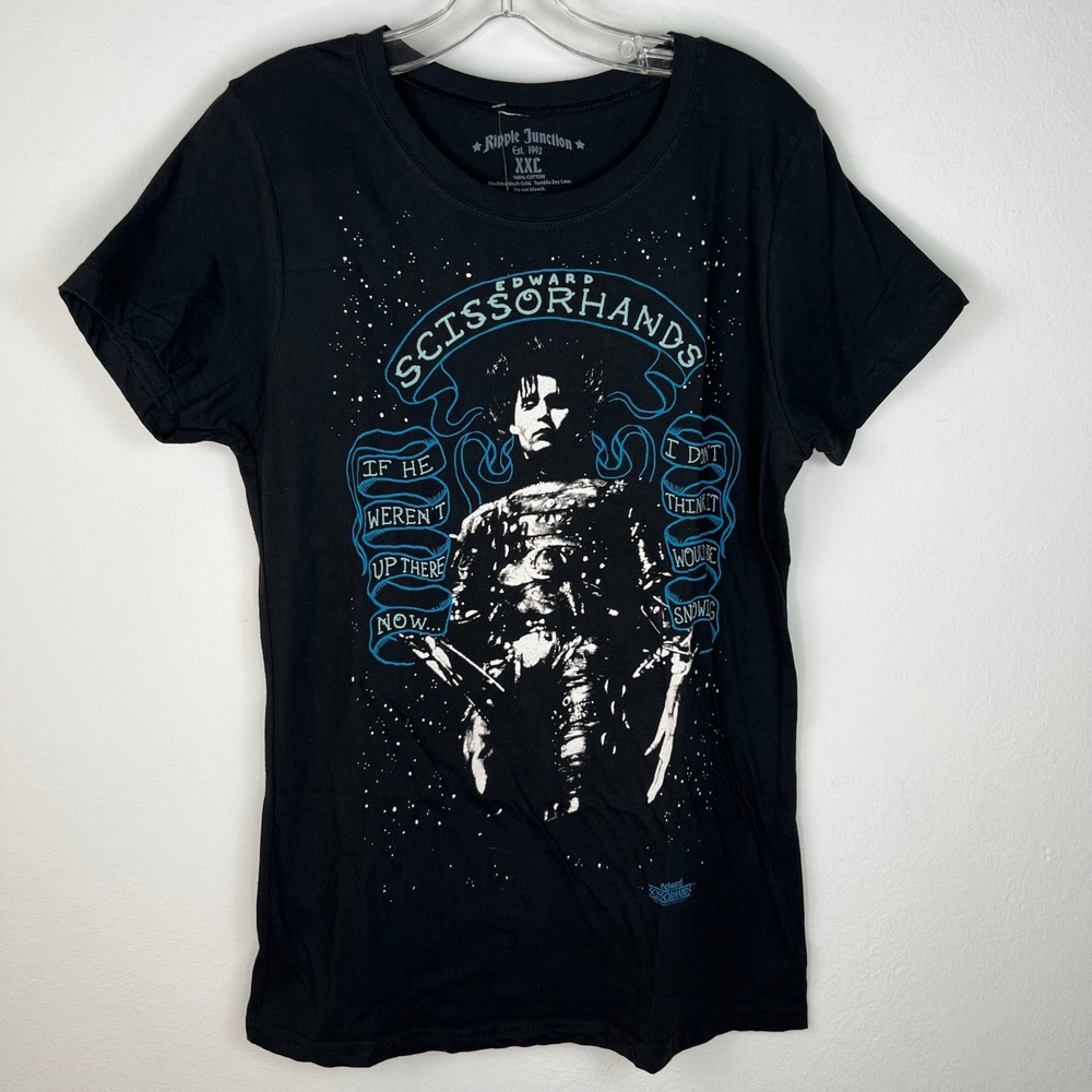 Vintage Edward Scissorhands Women's T-Shirt NWT Size XXL Black Hot Topic Graphic